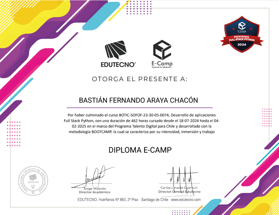Credencial de Desarrollo de Aplicaciones Full Stack Python