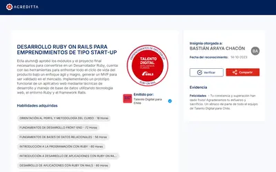 Credencial de Desarrollo con Ruby on Rails