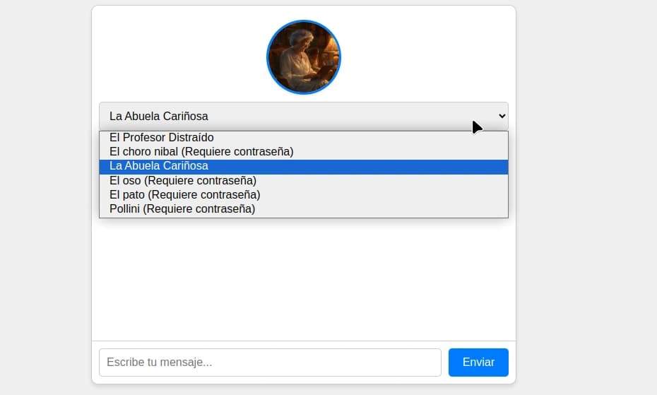 Captura de pantalla 2 del proyecto Mini Chatbots - Chatbots Personalizados