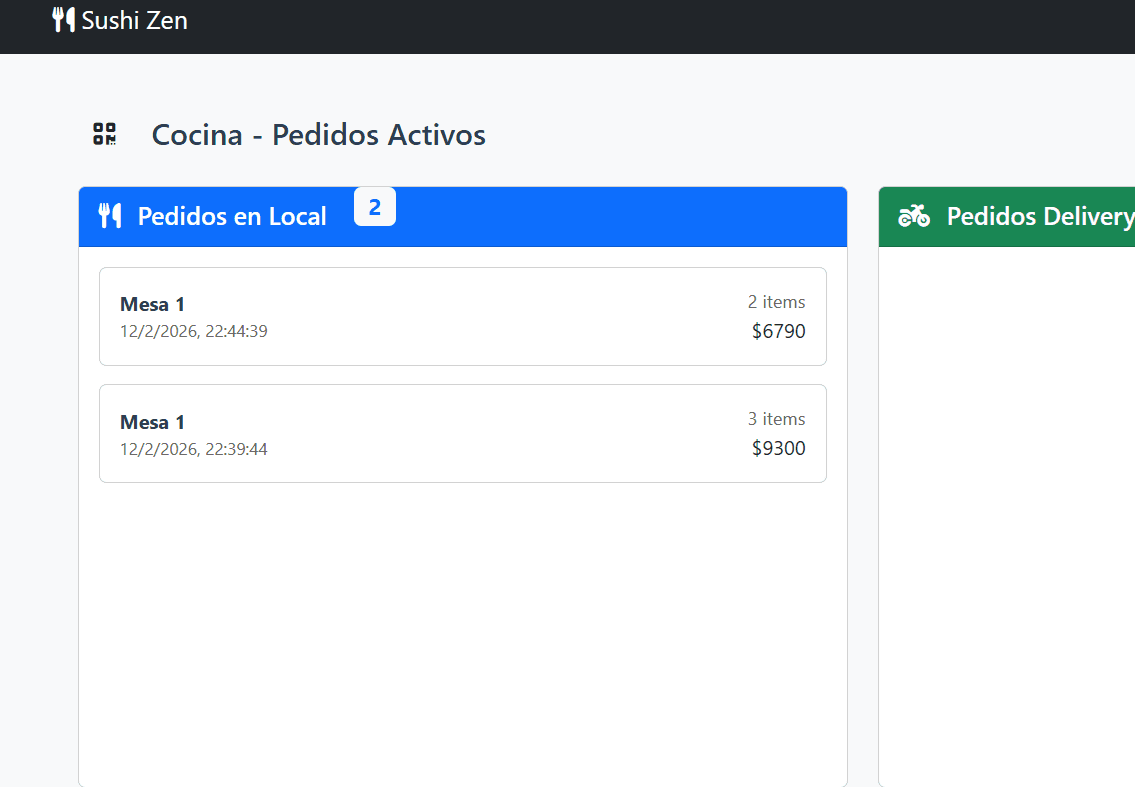 Captura de pantalla 2 del proyecto RestQR - Sistema Digital de Menu y Pedidos